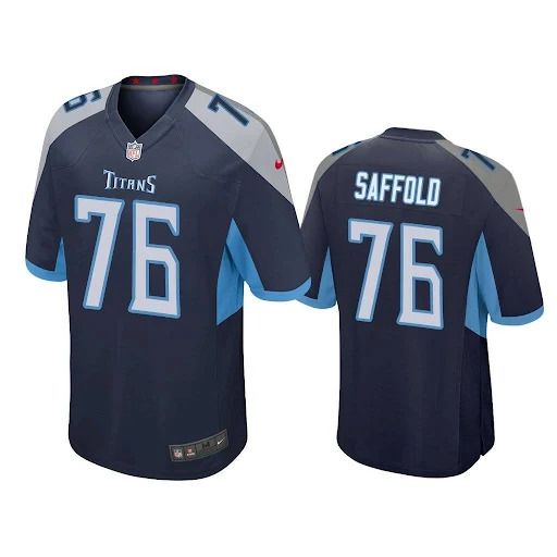 Men Tennessee Titans #76 Rodger Saffold Nike Navy Game NFL Jersey